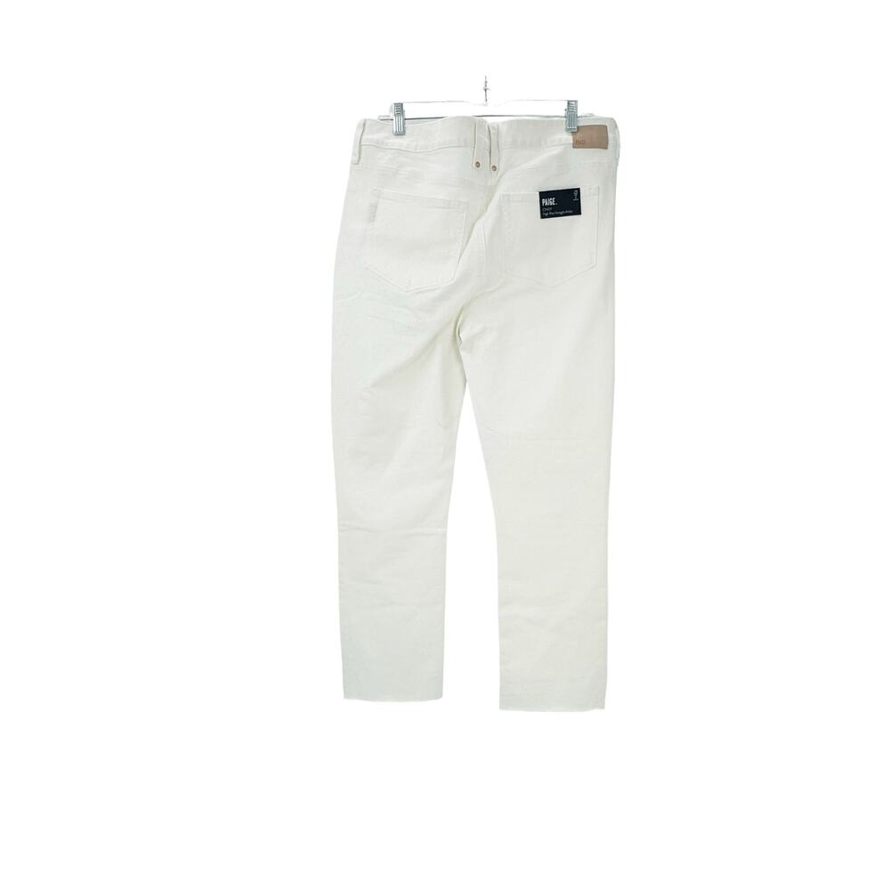 Paige Cindy High Rise Straight Leg Jeans Tonal Ecru White Size 33 NWT - Picture 4 of 12